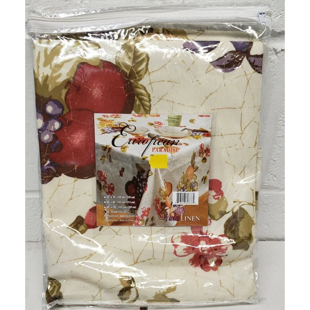 Printed Fabric Tablecloth, 60